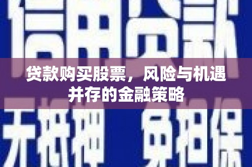 龙子湖贷款购买股票，风险与机遇并存的金融策略