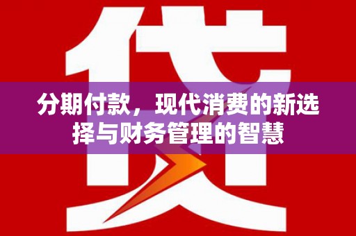 龙子湖分期付款，现代消费的新选择与财务管理的智慧