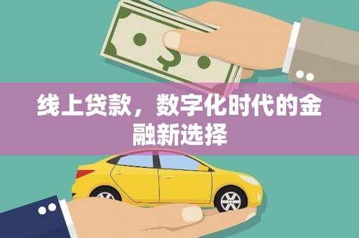 龙子湖线上贷款，数字化时代的金融新选择