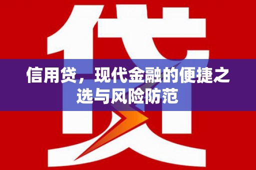 龙子湖信用贷，现代金融的便捷之选与风险防范